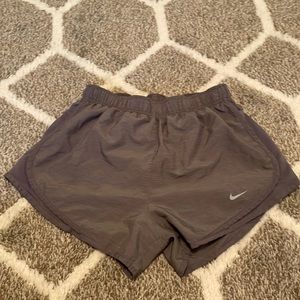 Gray Nike running shorts